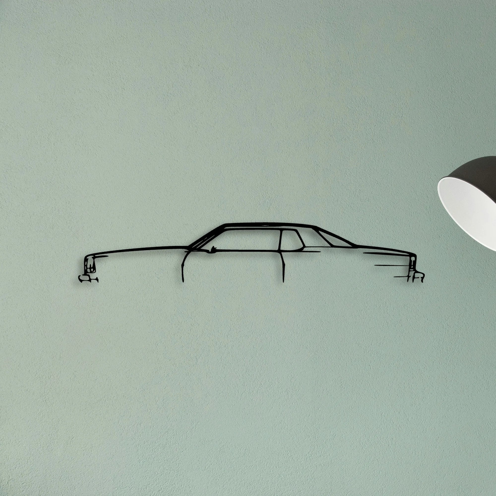 IMP Aerocoupe 1977 Classic Silhouette Metal Wall Art - Tinvibe