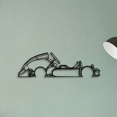 Junior Kart Classic Silhouette Metal Wall Art - Tinvibe
