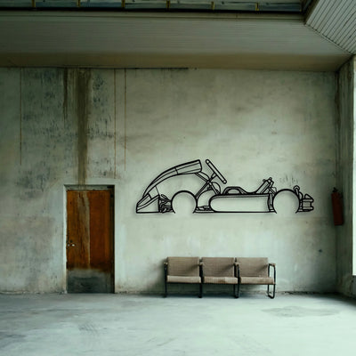 Junior Kart Classic Silhouette Metal Wall Art - Tinvibe
