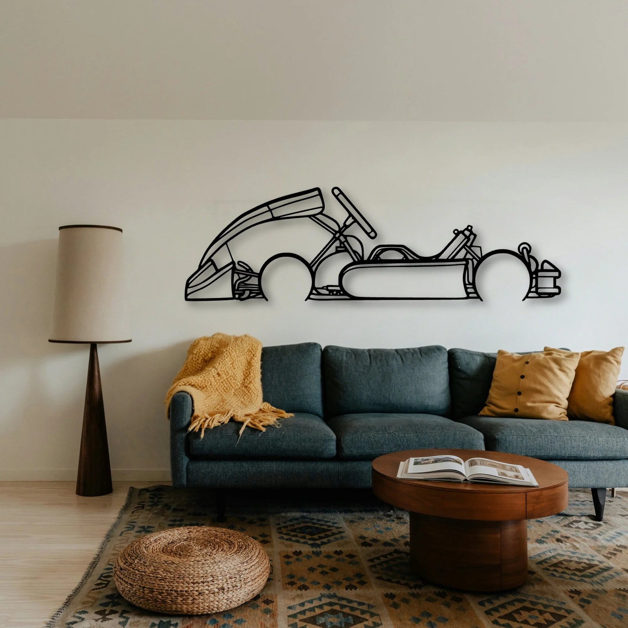 Junior Kart Classic Silhouette Metal Wall Art - Tinvibe