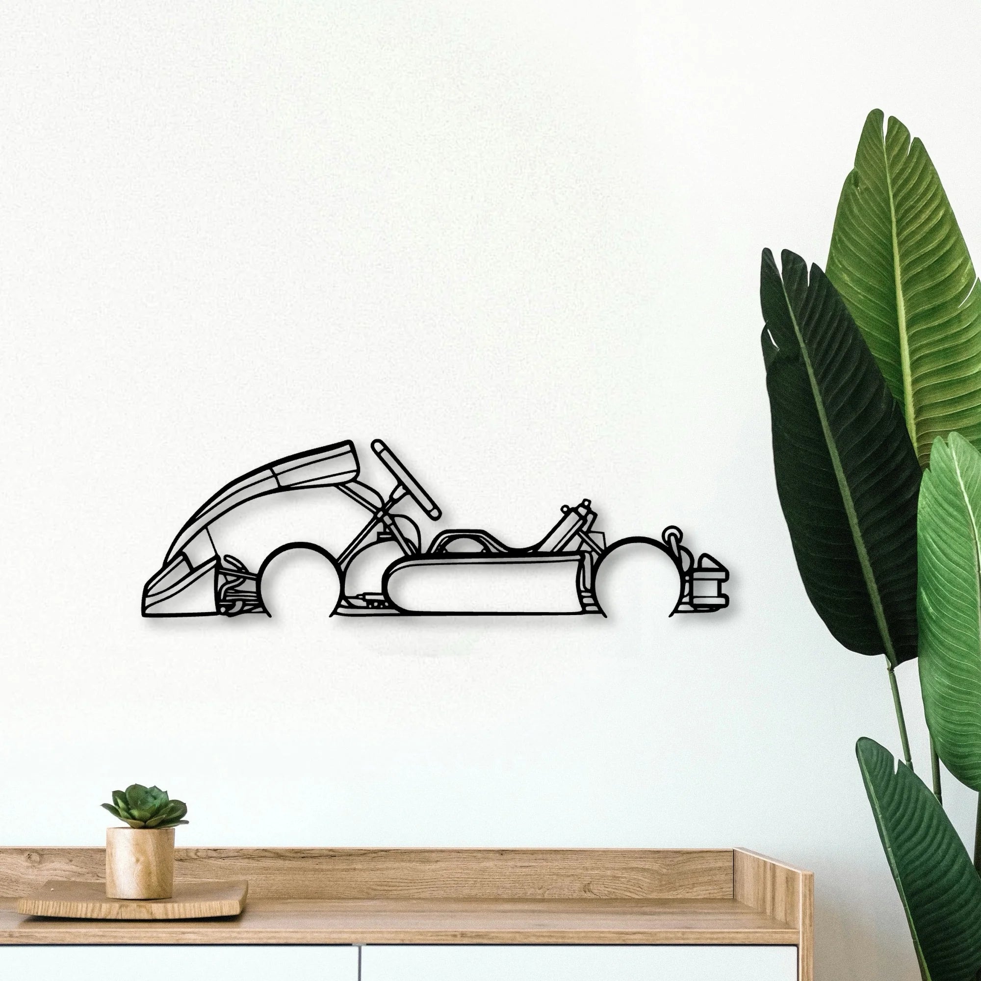 Junior Kart Classic Silhouette Metal Wall Art - Tinvibe