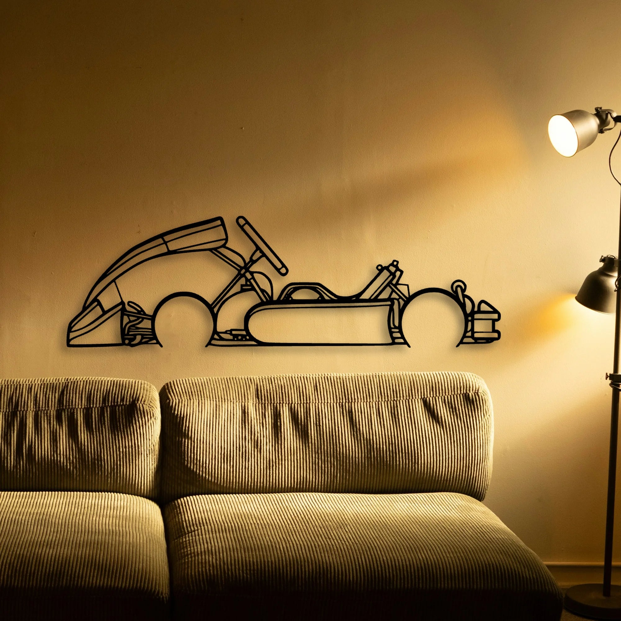 Junior Kart Classic Silhouette Metal Wall Art - Tinvibe