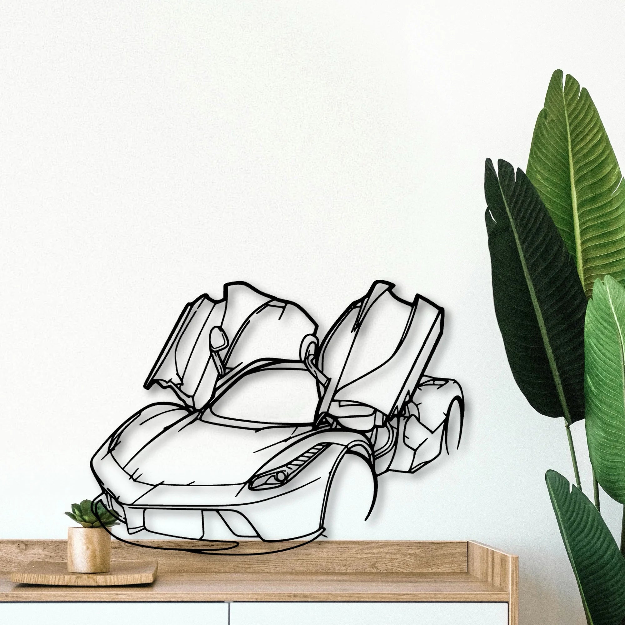 LA Angle Classic Silhouette Metal Wall Art - Tinvibe