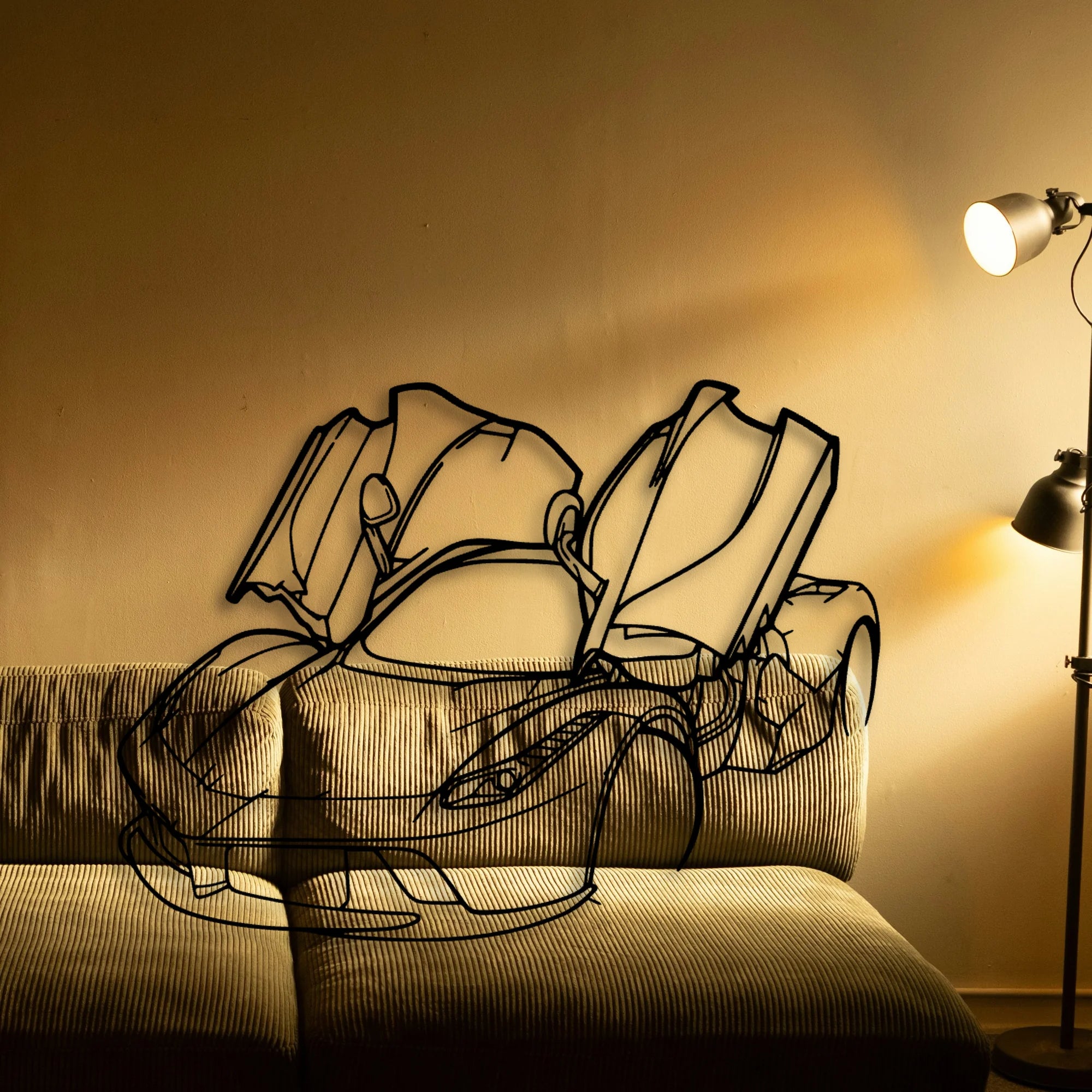 LA Angle Classic Silhouette Metal Wall Art - Tinvibe