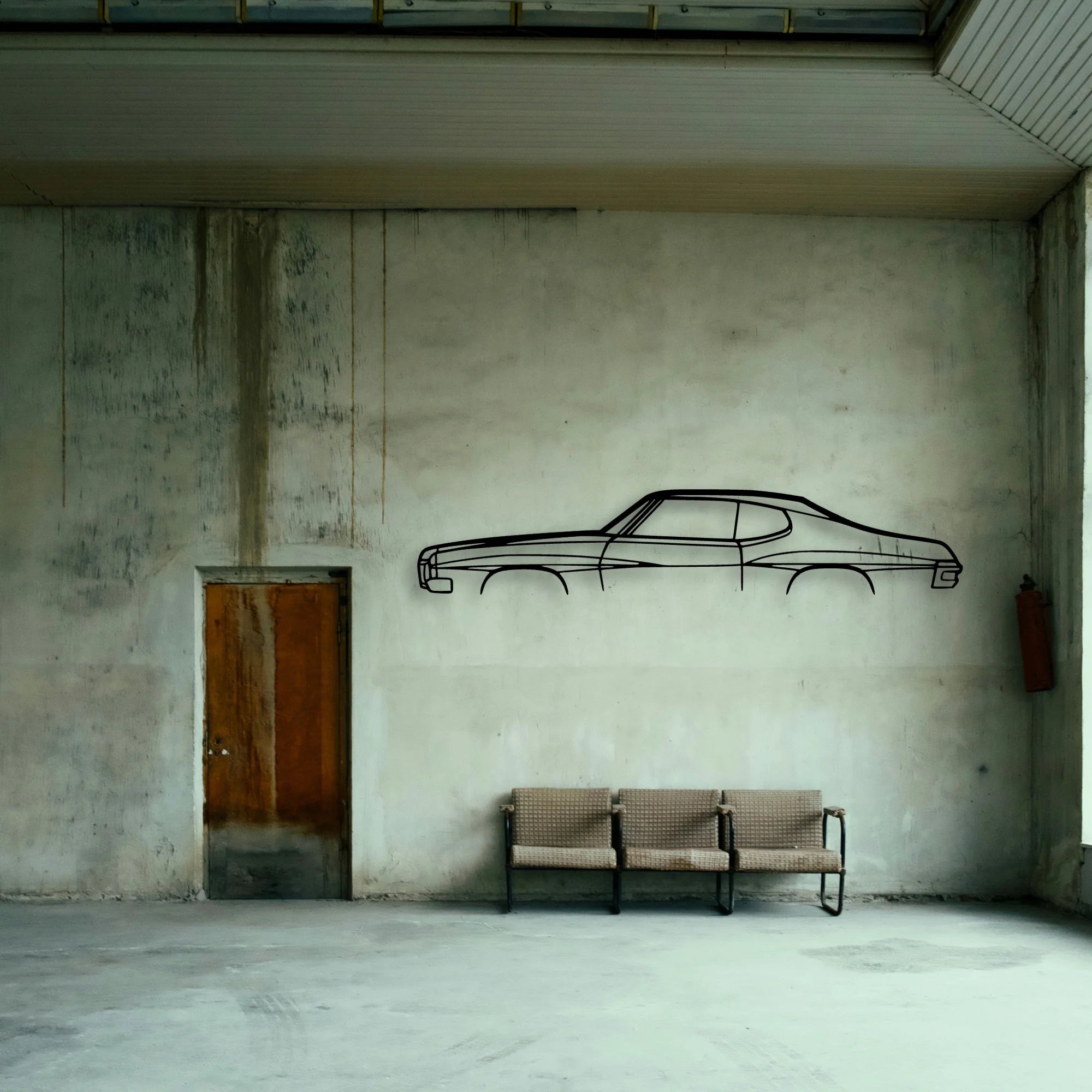 Lemans 1970 Classic Silhouette Metal Wall Art - Tinvibe