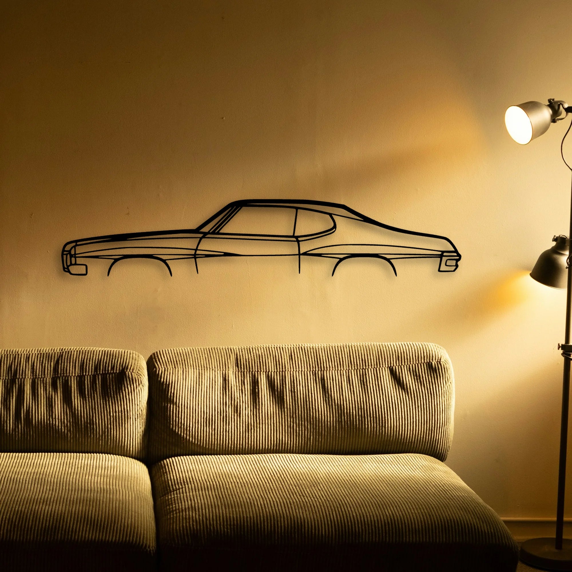 Lemans 1970 Classic Silhouette Metal Wall Art - Tinvibe