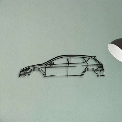 Leon Cupra R 2018 Classic Silhouette Metal Wall Art - Tinvibe