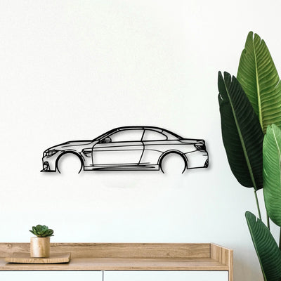 M4 2015 Convertible Classic Silhouette Metal Wall Art - Tinvibe