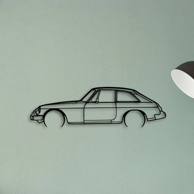 MGB GT 1978 Classic Silhouette Metal Wall Art - Tinvibe
