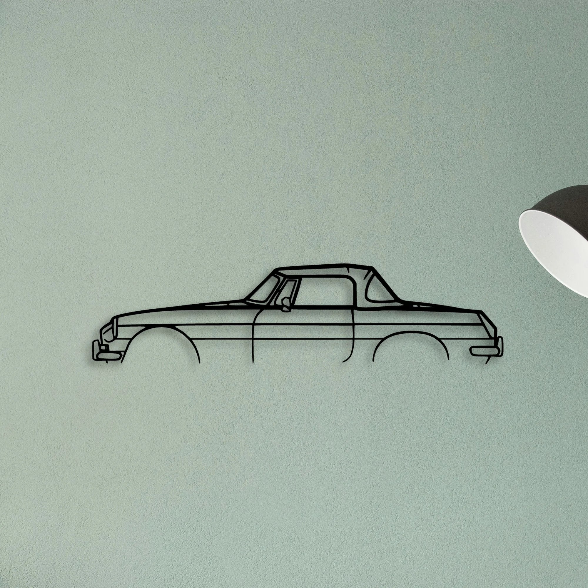 MGB Roadster 1966 Classic Silhouette Metal Wall Art - Tinvibe