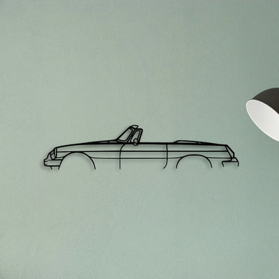 MG B 1980 Classic Silhouette Metal Wall Art - Tinvibe