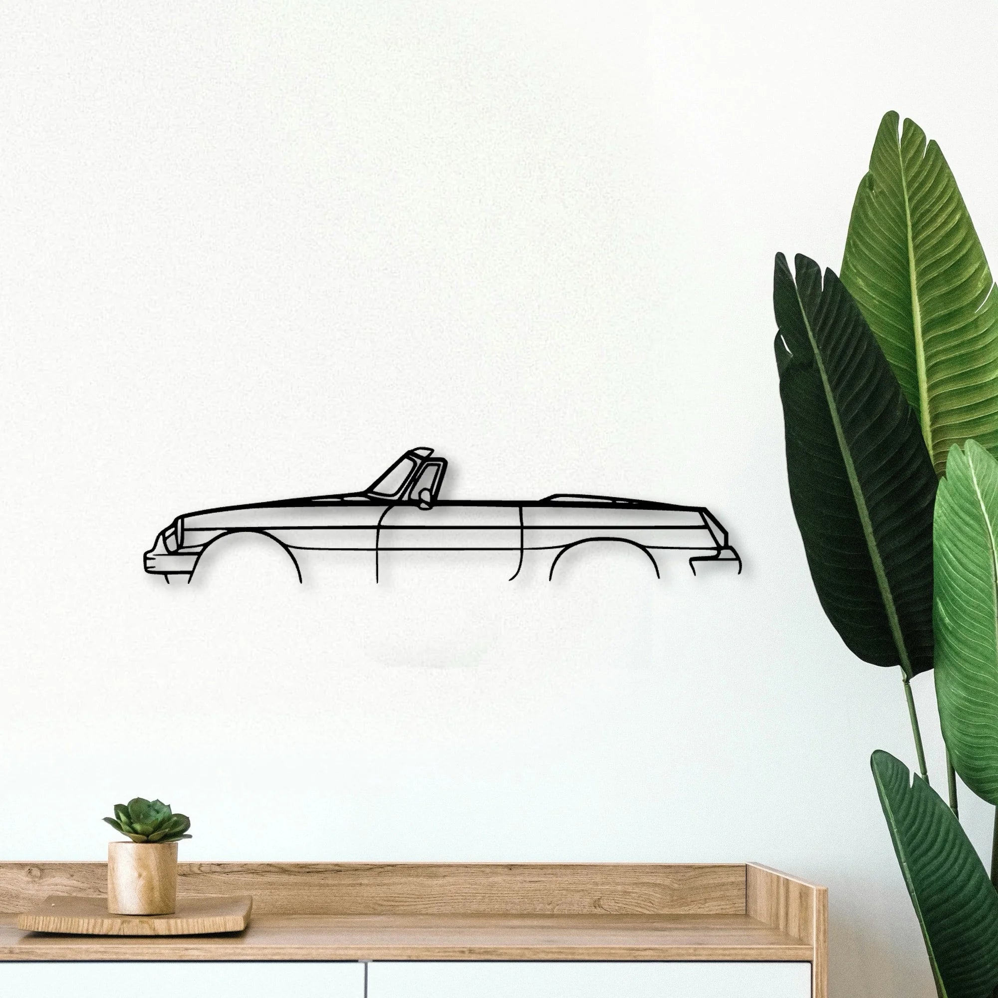 MG B 1980 Classic Silhouette Metal Wall Art - Tinvibe