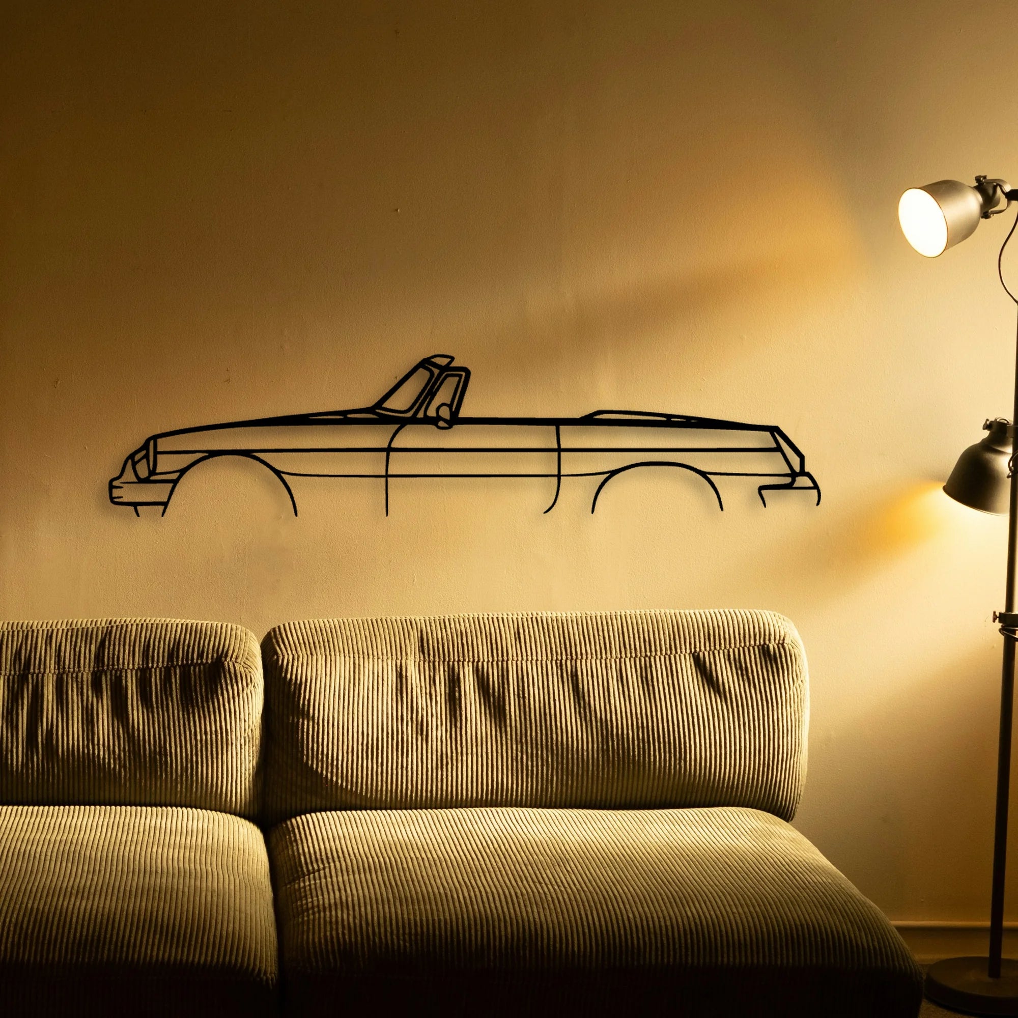 MG B 1980 Classic Silhouette Metal Wall Art - Tinvibe