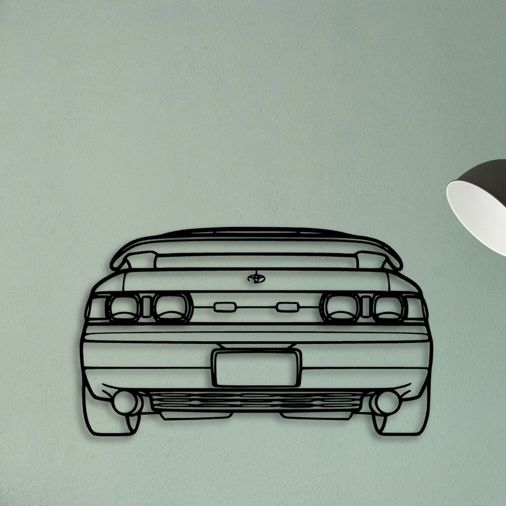 MR2 1993 Classic Silhouette Metal Wall Art - Tinvibe