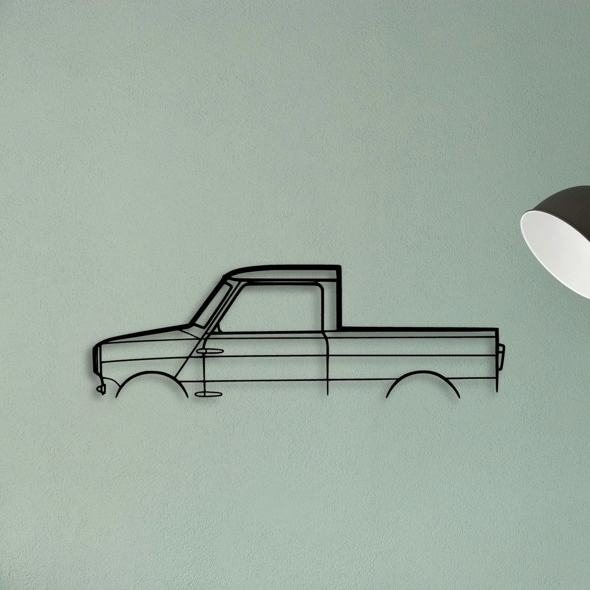 Mini Pickup Classic Silhouette Metal Wall Art - Tinvibe