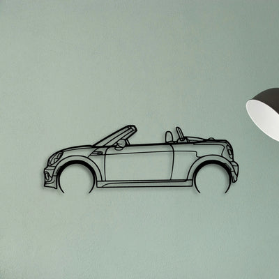 Mini Roadster 2012 Classic Silhouette Metal Wall Art - Tinvibe