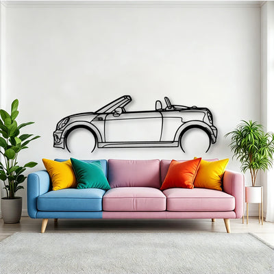 Mini Roadster 2012 Classic Silhouette Metal Wall Art - Tinvibe