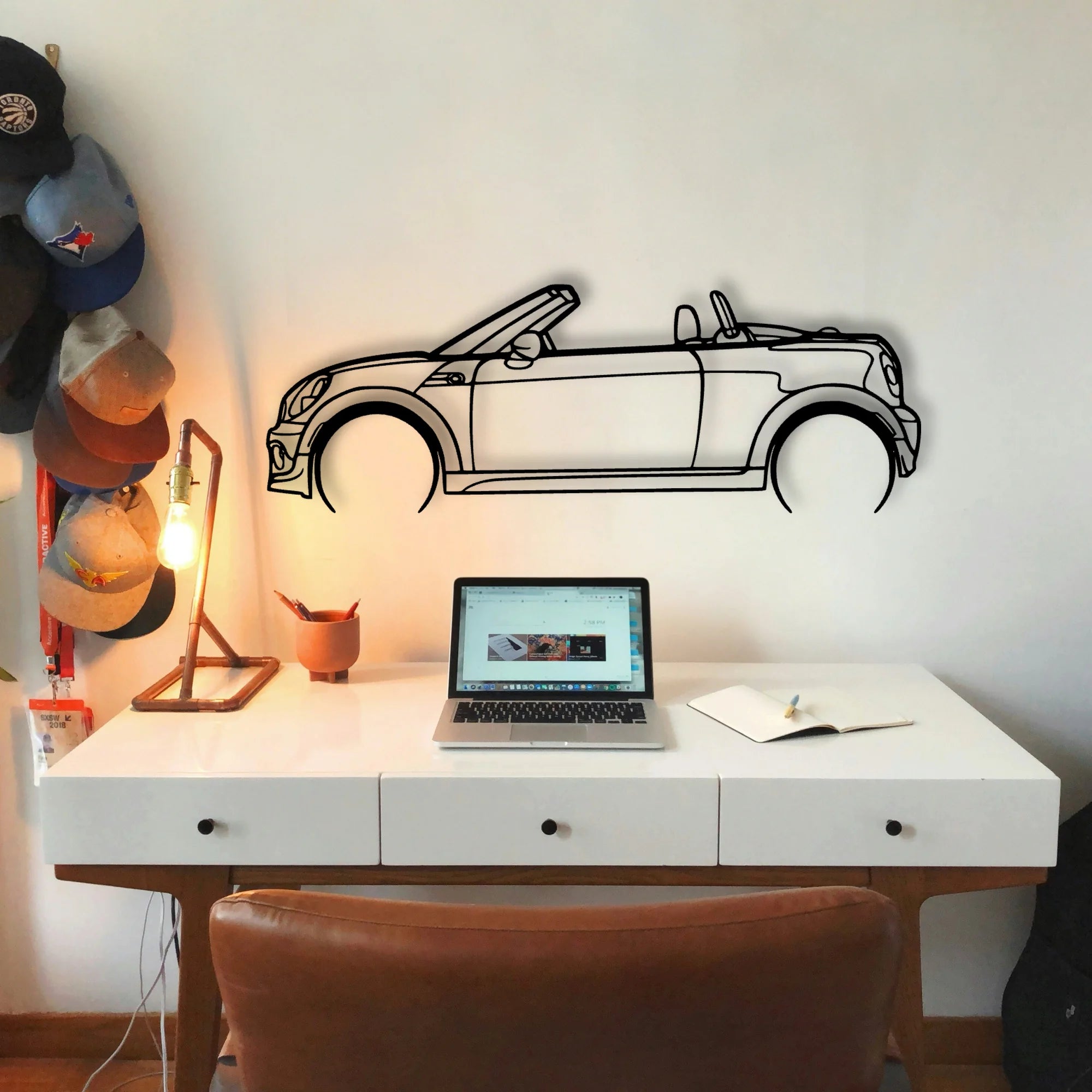 Mini Roadster 2012 Classic Silhouette Metal Wall Art - Tinvibe