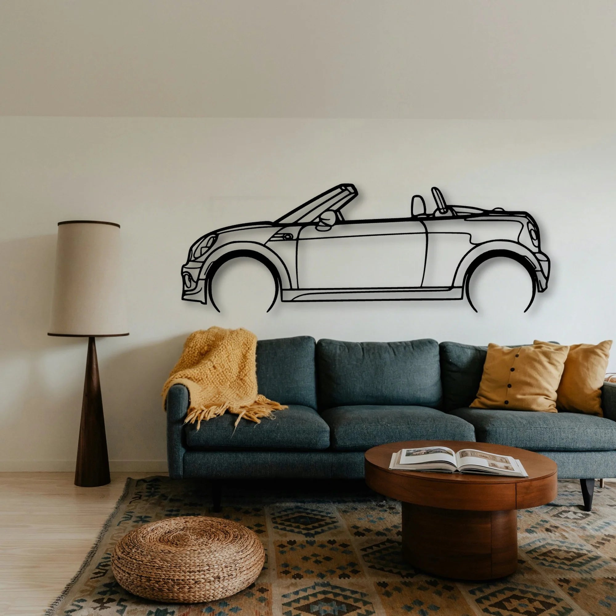Mini Roadster 2012 Classic Silhouette Metal Wall Art - Tinvibe