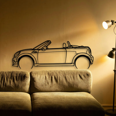 Mini Roadster 2012 Classic Silhouette Metal Wall Art - Tinvibe