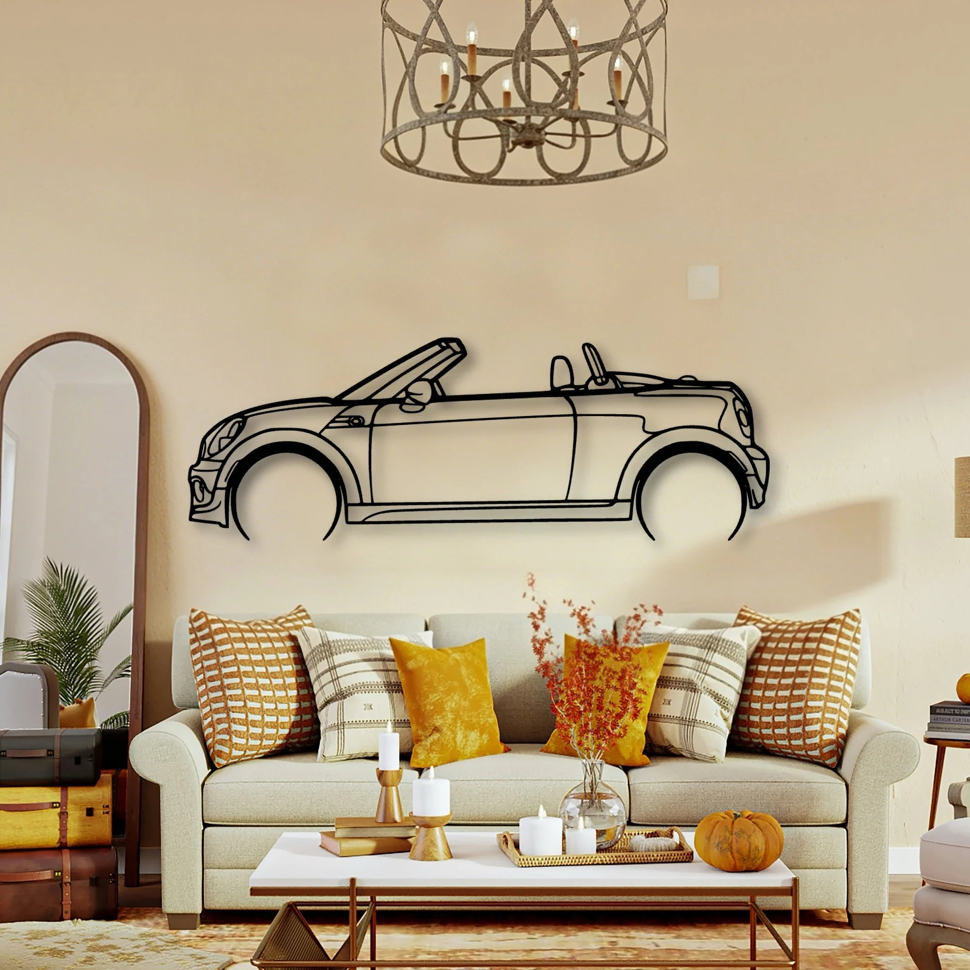 Mini Roadster 2012 Classic Silhouette Metal Wall Art - Tinvibe