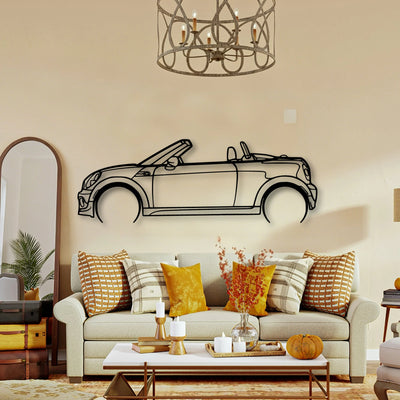 Mini Roadster 2012 Classic Silhouette Metal Wall Art - Tinvibe