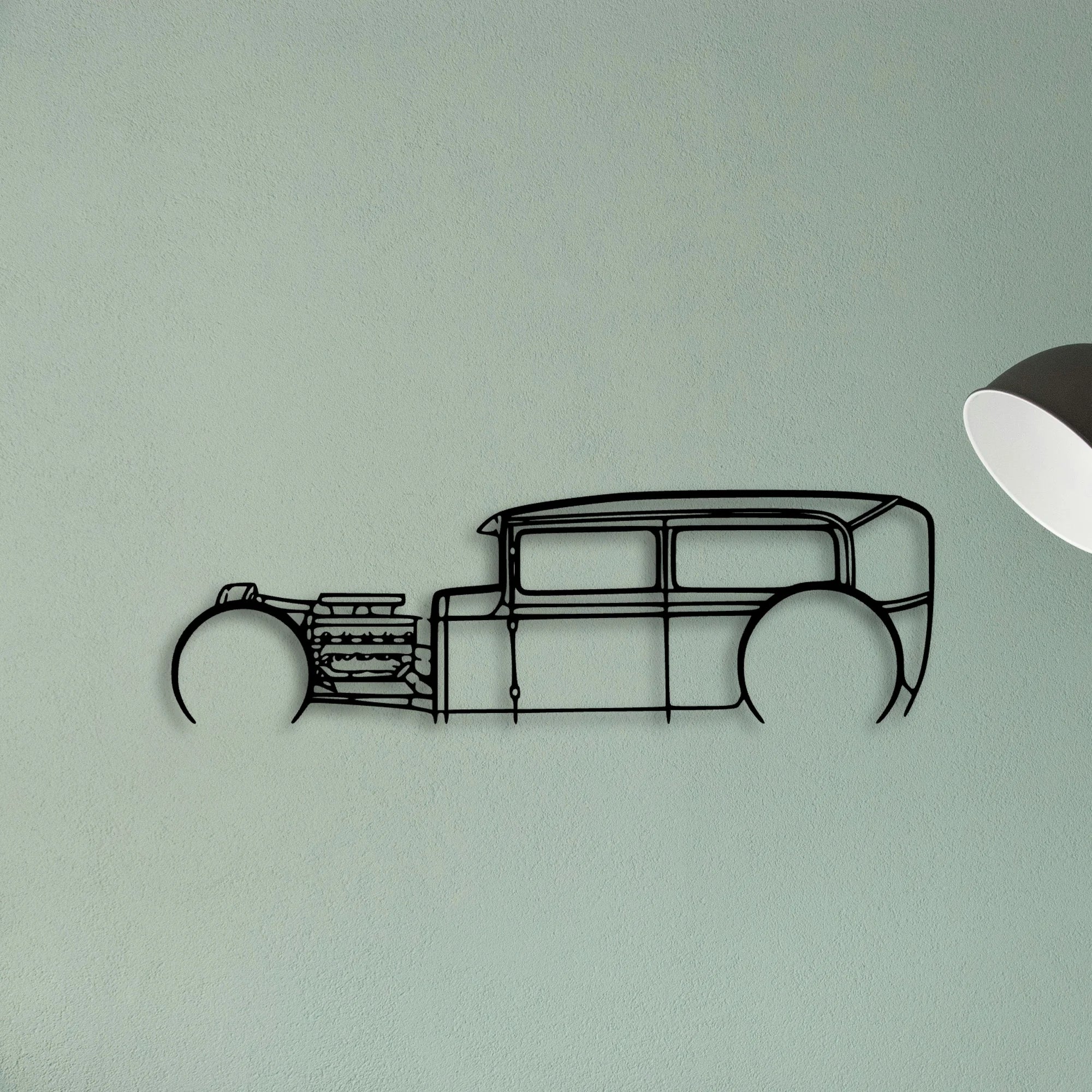 Model A Classic Silhouette Metal Wall Art - Tinvibe