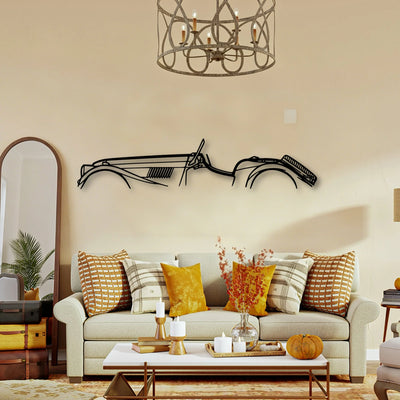 Morgan Plus 8 1975 Classic Silhouette Metal Wall Art - Tinvibe