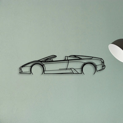 Murcielago Roadster 2008 Classic Silhouette Metal Wall Art - Tinvibe
