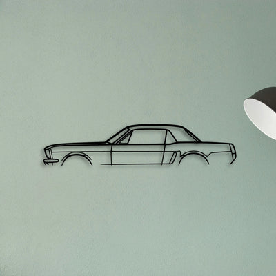 Mustang 1965 2 Classic Silhouette Metal Wall Art - Tinvibe