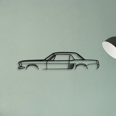 Mustang 1967 Coupe Classic Silhouette Metal Wall Art - Tinvibe