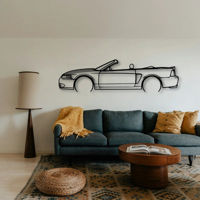 Mustang Cobra Cabrio 2004 Classic Silhouette Metal Wall Art - Tinvibe