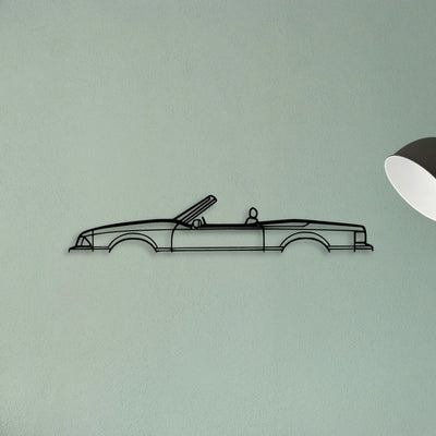 Mustang Convertible 1989 Classic Silhouette Metal Wall Art - Tinvibe