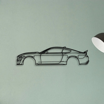 Mustang GT500 Classic Silhouette Metal Wall Art - Tinvibe