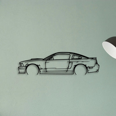 Mustang GT 2007 California Classic Silhouette Metal Wall Art - Tinvibe