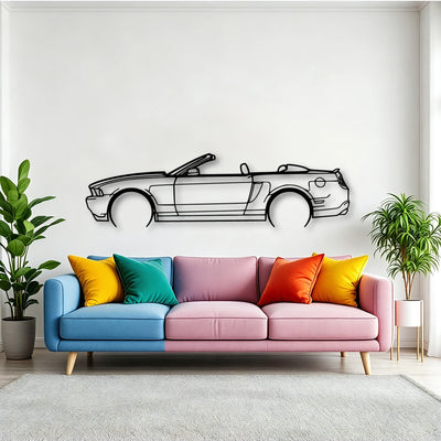 Mustang GT 2010 Cabrio Classic Silhouette Metal Wall Art - Tinvibe