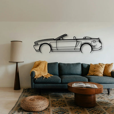 Mustang GT 2010 Cabrio Classic Silhouette Metal Wall Art - Tinvibe