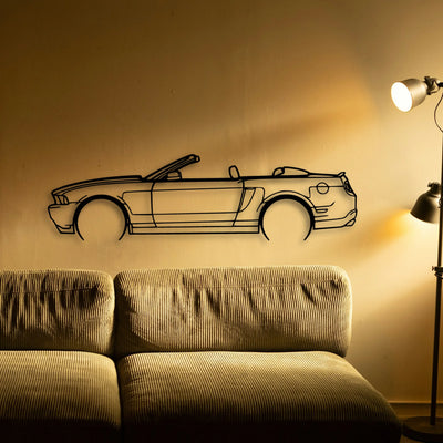 Mustang GT 2010 Cabrio Classic Silhouette Metal Wall Art - Tinvibe