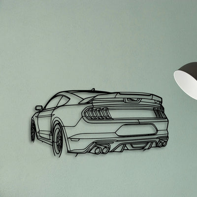 Mustang GT 2020 Angle Classic Silhouette Metal Wall Art - Tinvibe