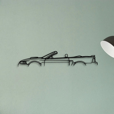 Mustang GT Convertible 2002 Classic Silhouette Metal Wall Art - Tinvibe