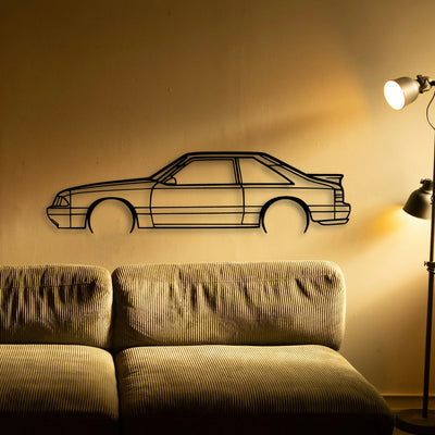Mustang LX 2 Classic Silhouette Metal Wall Art - Tinvibe
