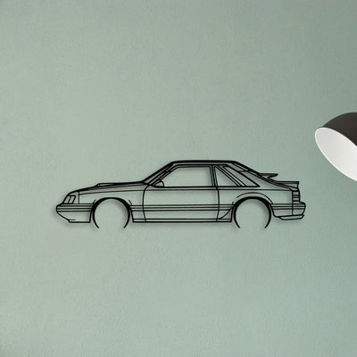 Mustang SVO 1986 Classic Silhouette Metal Wall Art - Tinvibe