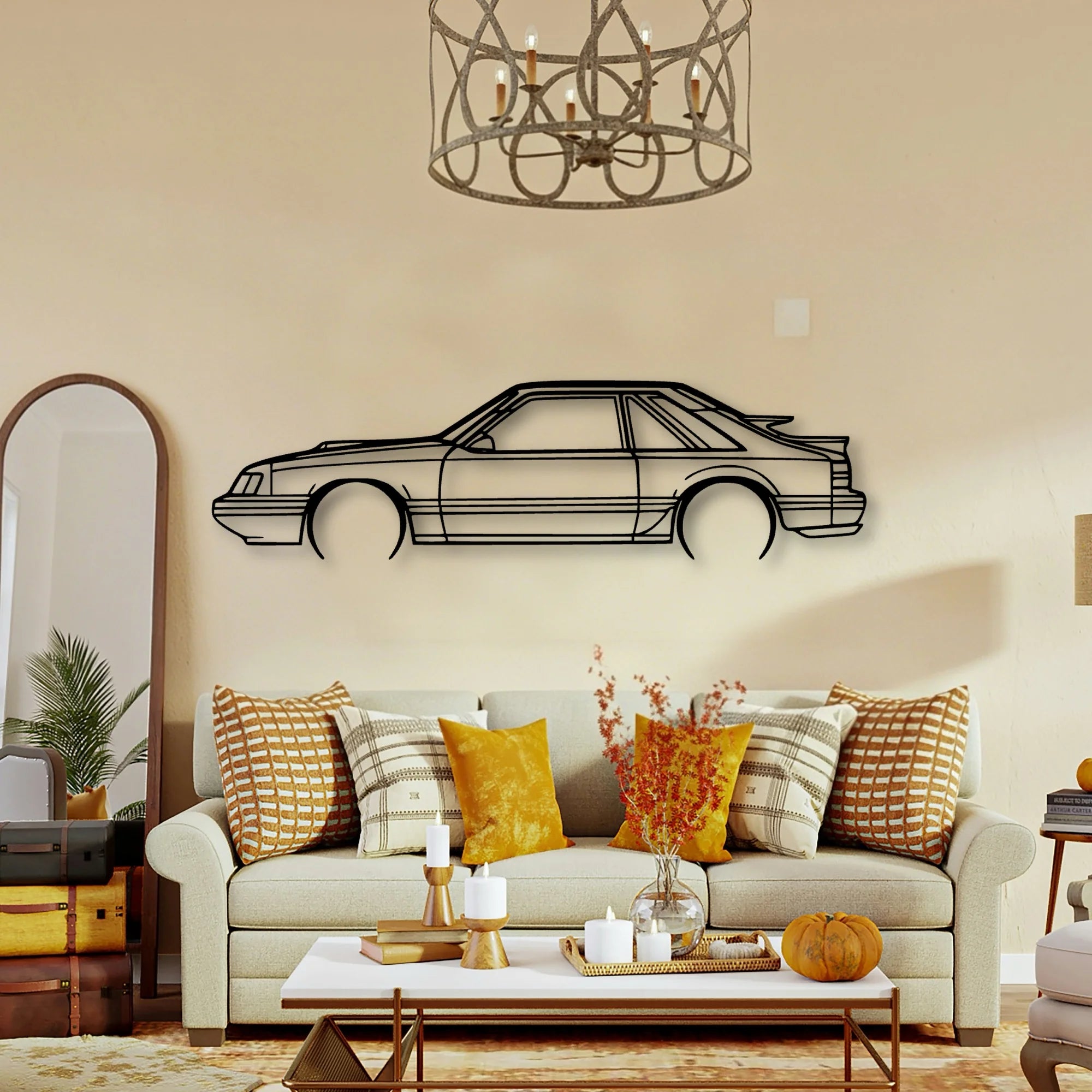 Mustang SVO 1986 Classic Silhouette Metal Wall Art - Tinvibe