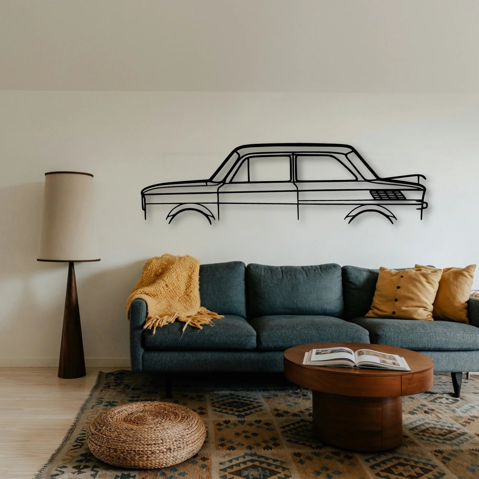 NSU TT 1972 Classic Silhouette Metal Wall Art - Tinvibe