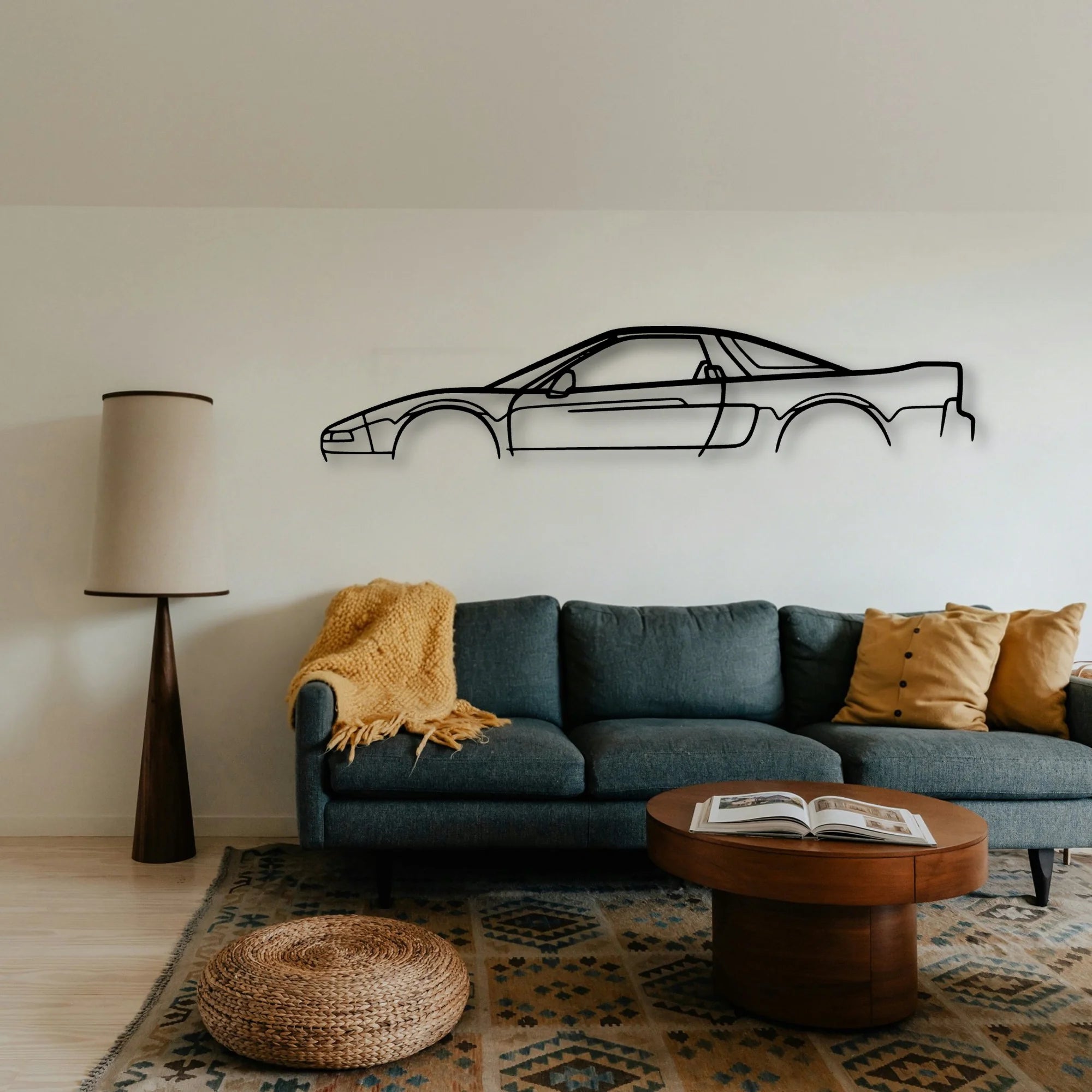 NSX Classic Silhouette Metal Wall Art - Tinvibe