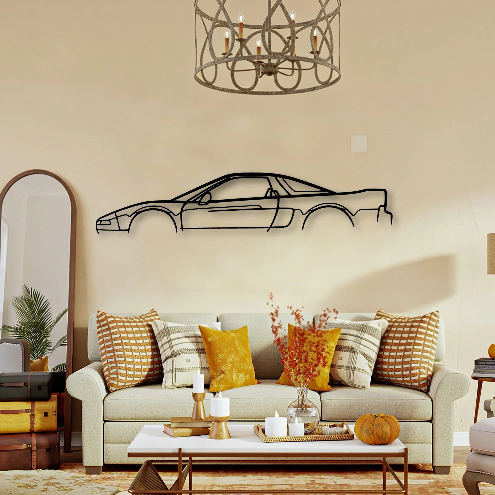 NSX Classic Silhouette Metal Wall Art - Tinvibe