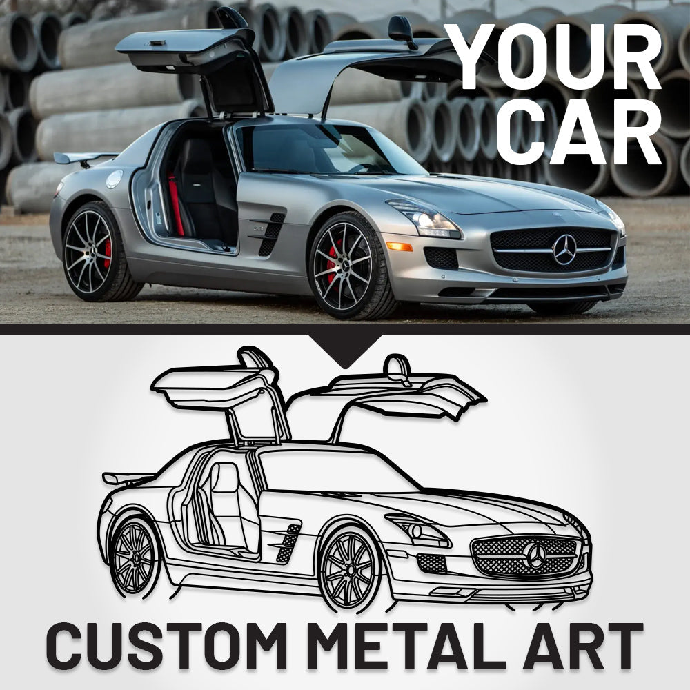 Your Custom Car Silhouette Metal Wall Art Service