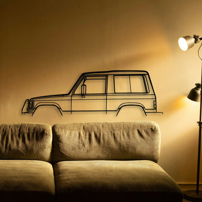 Pajero 1987 Classic Silhouette Metal Wall Art - Tinvibe