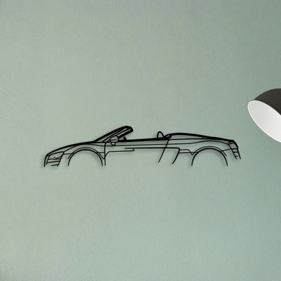 R8 Spyder MK1 Classic Silhouette Metal Wall Art - Tinvibe