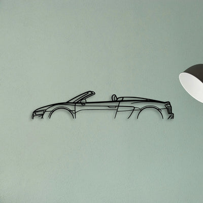R8 Spyder MK2 2 Classic Silhouette Metal Wall Art - Tinvibe